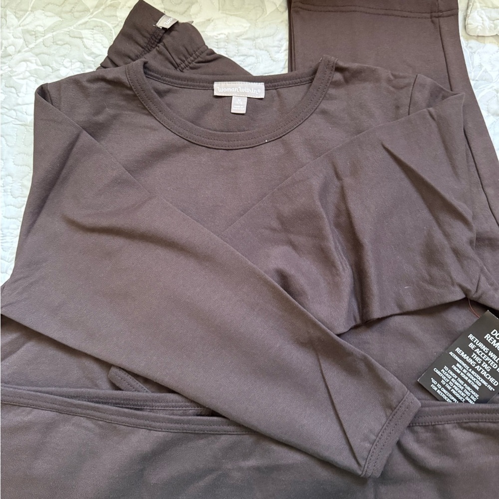 NEW Women within Brown Long Sleeve Top and Pants Set